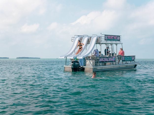 Key West Finest - PONTOON SLIDE BOAT! If you want to have